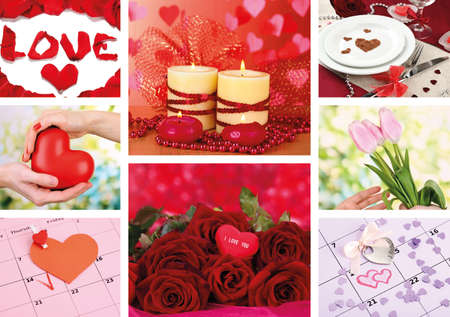 Valentine's Day collageの写真素材