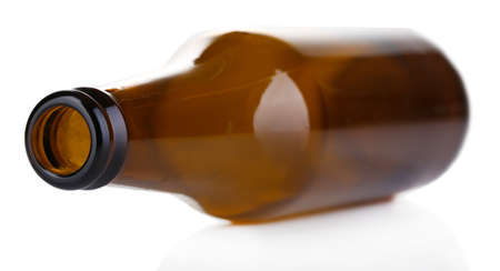 Glass bottle isolated on whiteの写真素材