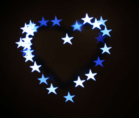 Bright heart bokeh backgroundの写真素材
