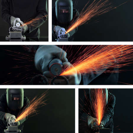 Welding collageの写真素材