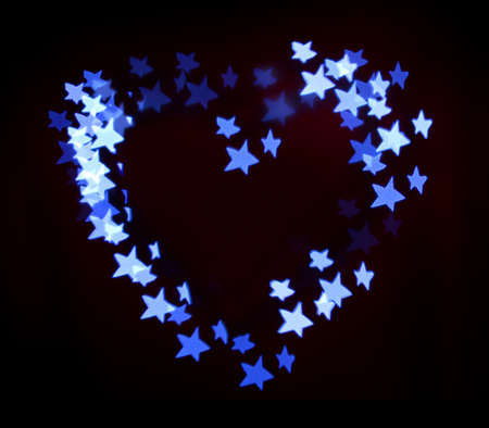 Bright heart bokeh の写真素材