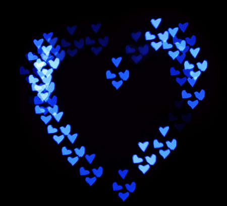 Bright heart bokeh backgroundの写真素材