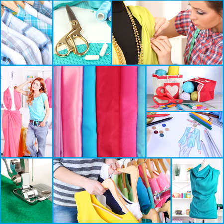 Collage of clothing designerの写真素材