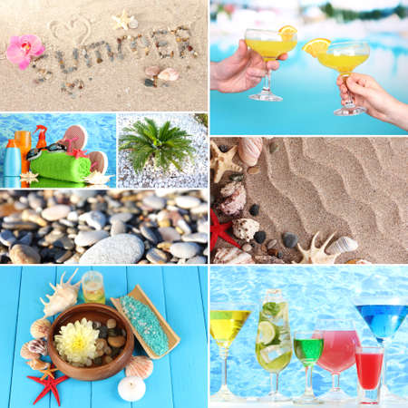 Collage of photos summer holidayの写真素材