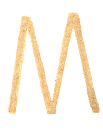 Sand letter isolated on whiteの写真素材
