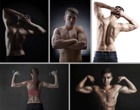 Fitness collageの写真素材