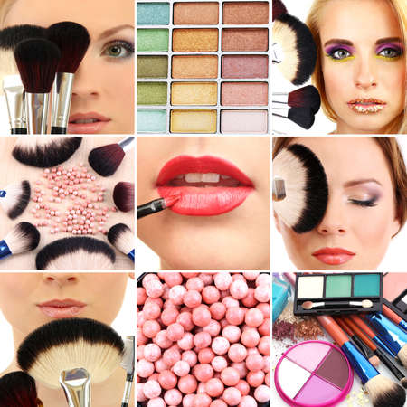Make-up collageの写真素材