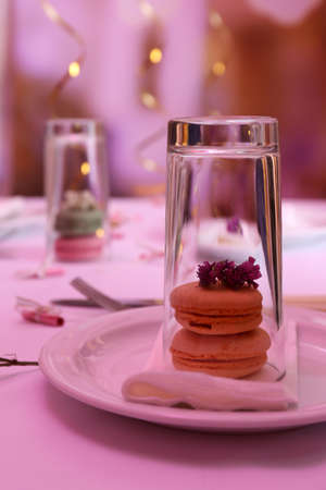 Restaurant table settingの写真素材