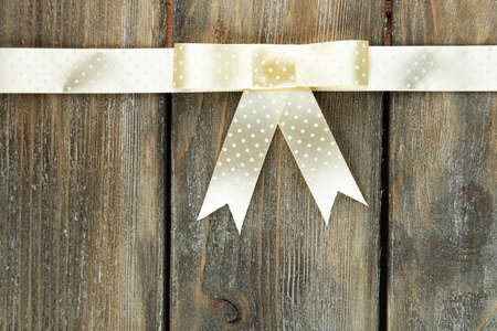 Old wooden background with beautiful bowの写真素材