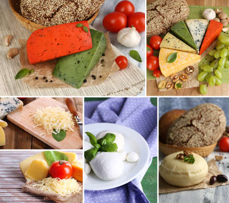 Collage of tasty Italian foodの写真素材