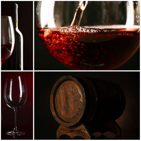 Wine collageの写真素材