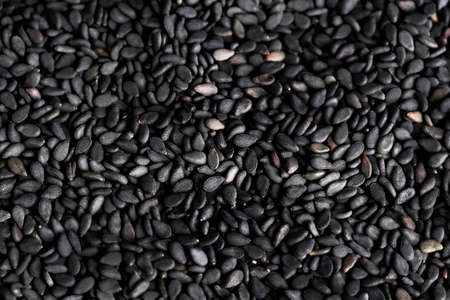Black sesame close upの写真素材