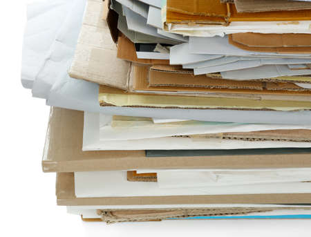Big stack of papers, close-upの写真素材