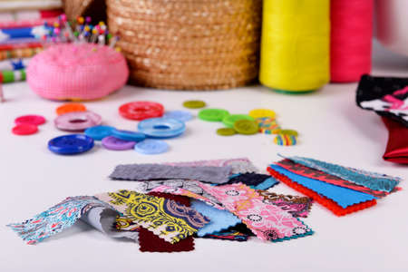 Fashion design, close-up. Sewing itemsの写真素材