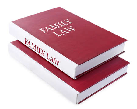 Family LAW books isolated on whiteの写真素材