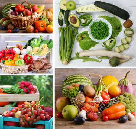 Healthy products in collageの写真素材