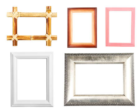 Collage of frames isolated on whiteの写真素材