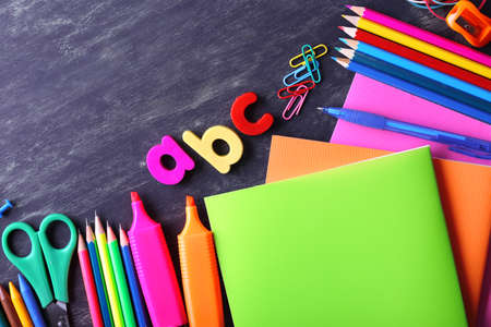 School supplies close-upの写真素材