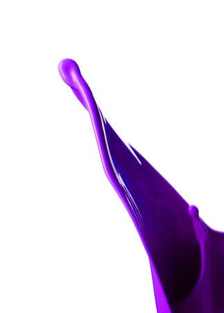 Paint splashing isolated on whiteの写真素材