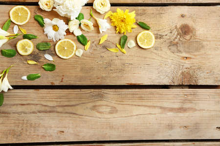 Abstract background with beautiful flowersの写真素材
