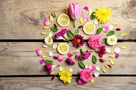 Abstract background with beautiful flowersの写真素材