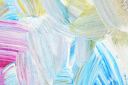 Abstract colorful brushstrokes as backgroundの写真素材