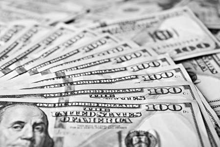 Many hundred dollars cash money as backgroundの写真素材