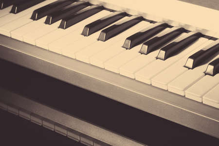 Piano keyboard, close upの写真素材