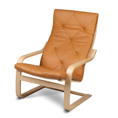 Modern armchair on white backgroundの写真素材