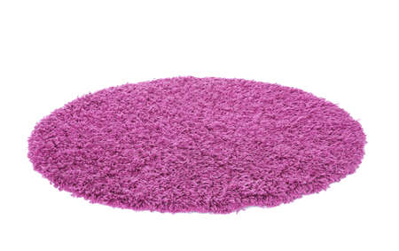 Round color carpet on white background Round color carpet on white background