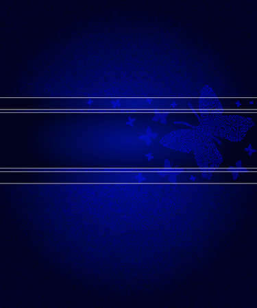 Beautiful blue background with butterfliesのイラスト素材