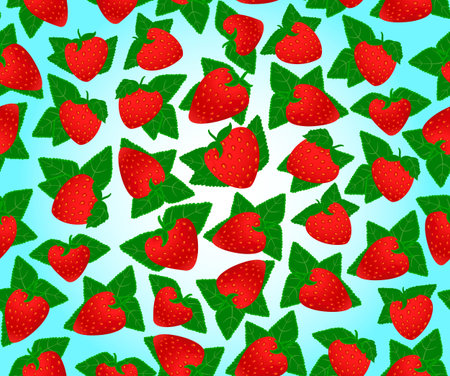 Bright beautiful seamless with strawberries