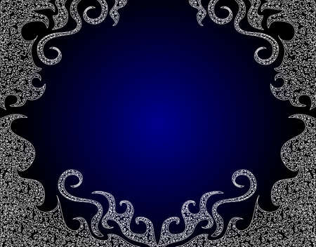 Luxury white frame on the blue backgroundのイラスト素材