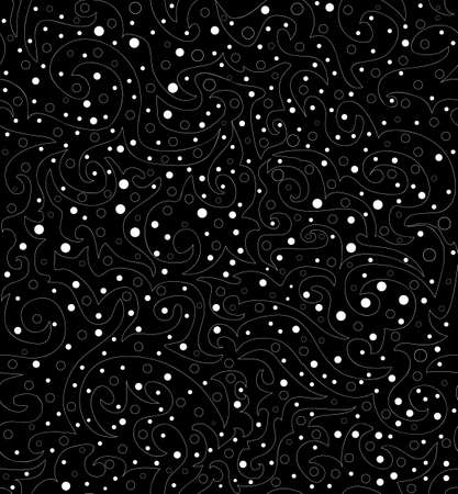Beautiful spotted black and white seamless pattern のイラスト素材