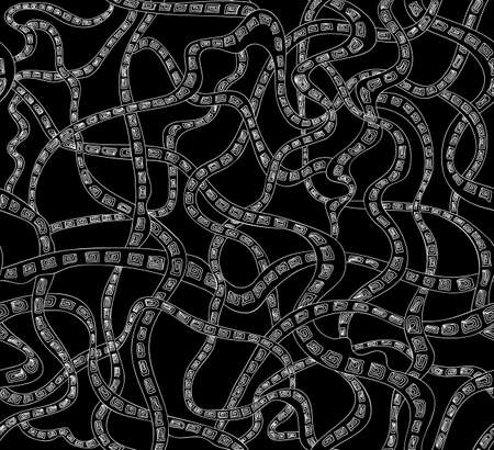 Abstract vector seamless pattern with beautiful interlaced white linesのイラスト素材