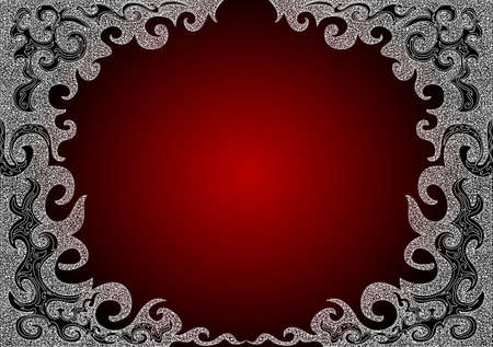 Beautiful luxury vector red frameのイラスト素材
