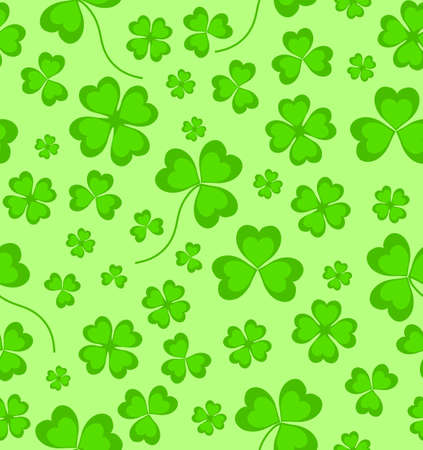 seamless pattern with cloverのイラスト素材
