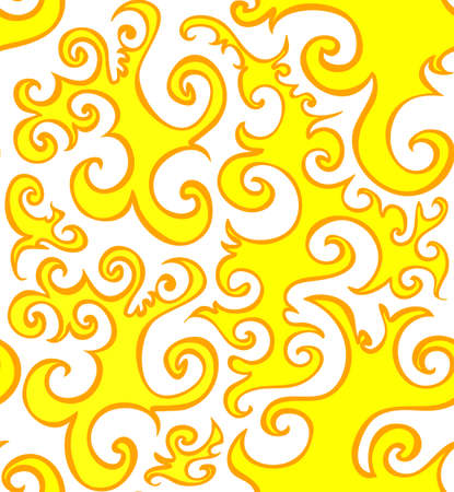 Abstract colorful vector seamless pattern with beautiful figured golden shapesのイラスト素材