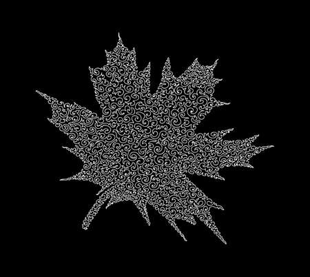 Vector figured maple leafのイラスト素材