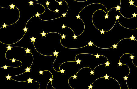 Abstract vector endless texture with stars and linesのイラスト素材