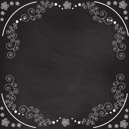 Abstract vector frame with chalk effect.のイラスト素材