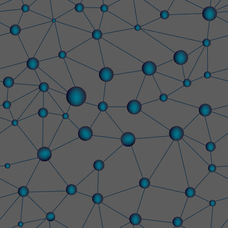 Scientific vector seamless pattern with chemical molecular combinationsのイラスト素材