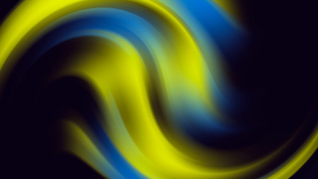 Twisted gradient wavy twirls. Abstract Colorful Background Soft Fluid Animation. Fractal geometric motionの写真素材