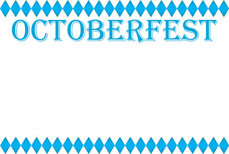 Octoberfest pattern. October munich fest background. Rhomb octoberfest blue ornamentのイラスト素材