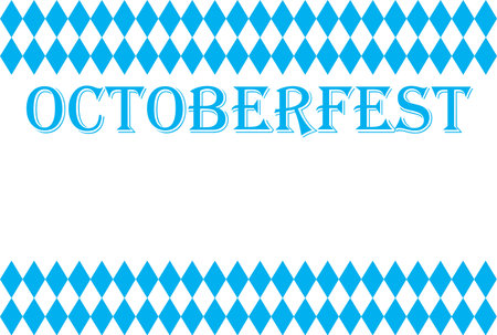 Octoberfest pattern. October munich fest background. Rhomb octoberfest blue ornamentのイラスト素材