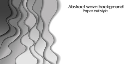 3D abstract background with white paper cut shapes. Vector design layout for business presentations, flyers, postersのイラスト素材
