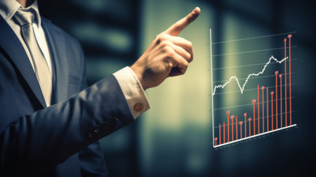 Investor trader broker analyzing financial crypto stock trade market on smartphone risk digital price data in mobile app buying bank shares, doing investment strategy analysis on phone. Over shoulder.の素材