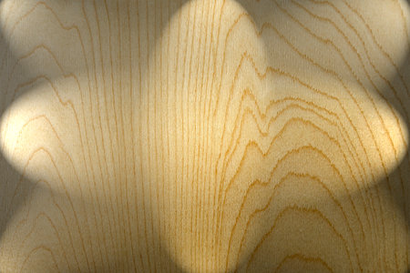 Wood background with lighting at different angles, pressed, wood plywood with textureの写真素材