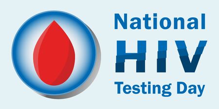 National HIV Testing Day is traditionally celebrated annually on June 27 to increase public awareness of sexually transmitted diseases and the importance of their prevention. All elements are isolated.のイラスト素材