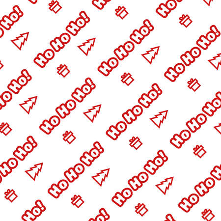 Vector slogan words Ho Ho House concept of protection from covid-19 for christmas decoration not seamless pattern on transparent backgroundのイラスト素材